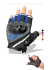 Motiva Works Blue Short Reflective Motorcycle Gloves MW120M