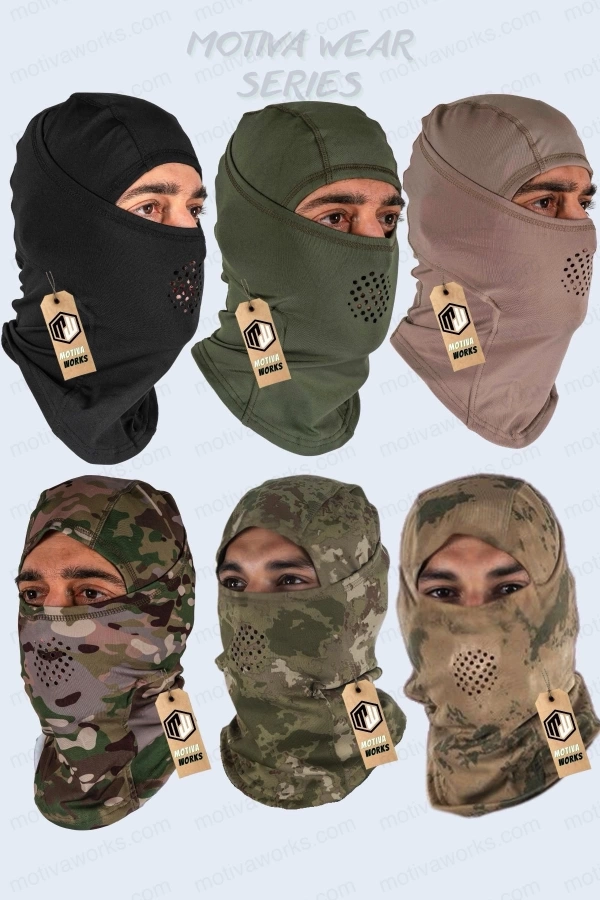 Motosiklet Outdoor Taktik Askeri Boyunluk Maske Balaklava Haki Yeşil