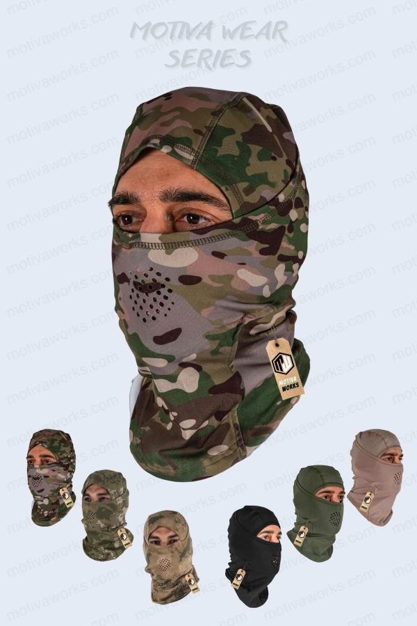 Motosiklet Outdoor Taktik Askeri Boyunluk Maske Balaklava Kamuflaj Multicam