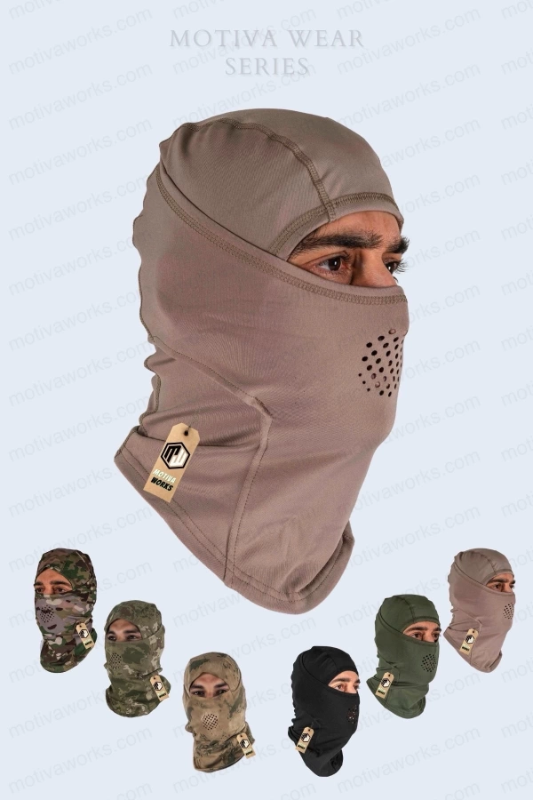 Motosiklet Outdoor Taktik Askeri Boyunluk Maske Balaklava Tan