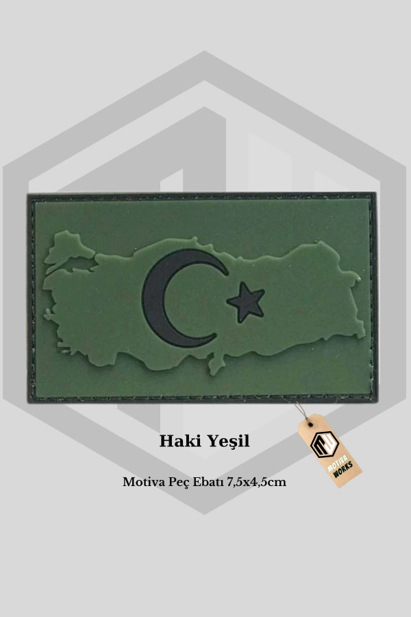 Peç Bayrak Cırtlı Türk Bayrak Haritalı Model 7,5x4,5cm