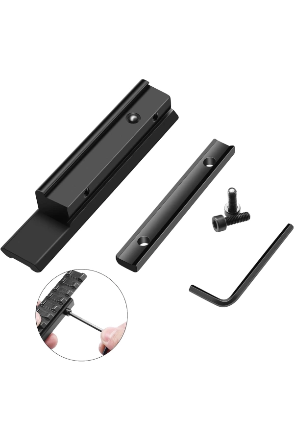 Picatinny Rail Adapter 11mm Dovetail to 21mm Picatinny/Weaver Rail Convert Mount - Low Profile Scope Riser Rail Adaptor