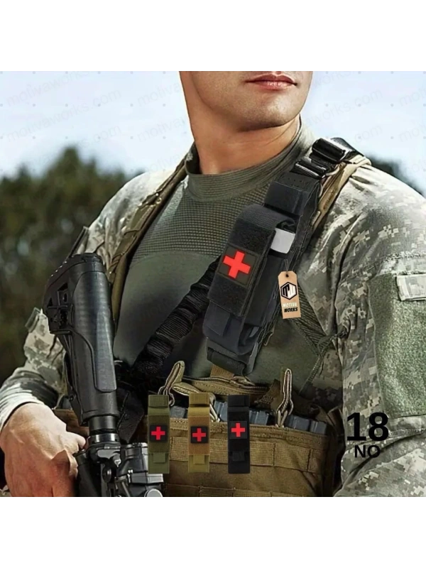 15CM Taktik Medikal Turnike ve Makas Pouch Molle Kemer, Çanta Montajlı Çanta Tan Desert Çöl NO18