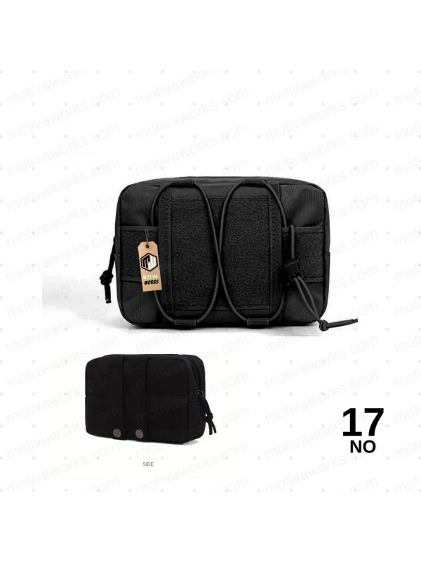 19CM Taktik Outdoor Molle Kemer, Çanta Montajlı Çok Amaçlı Çanta Siyah NO17