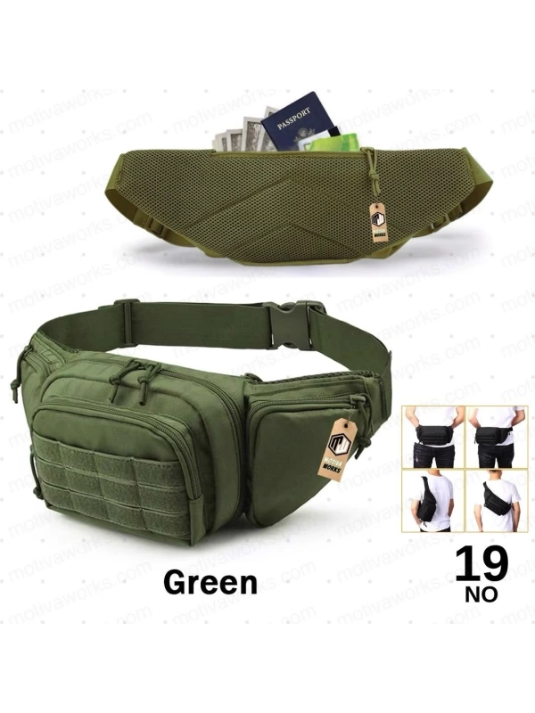 45CM Taktik Outdoor Airsoft Siyah Bel Çantası NO19