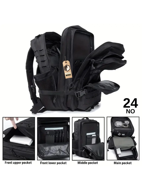 49CM Taktik Desert Tan Çöl Lazer Kesim Outdoor Dağcı Asker Sırt Çantası MW502 NO24