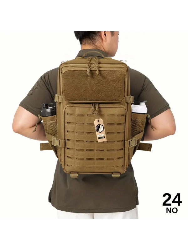 49CM Taktik Desert Tan Çöl Lazer Kesim Outdoor Dağcı Asker Sırt Çantası MW502 NO24
