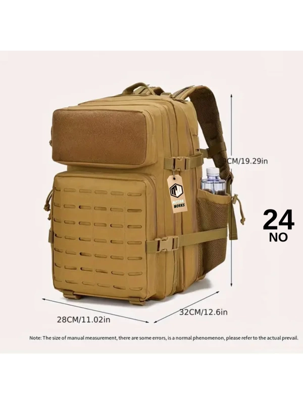 49CM Taktik Siyah Lazer Kesim Outdoor Dağcı Asker Polis Sırt Çantası MW502 NO24