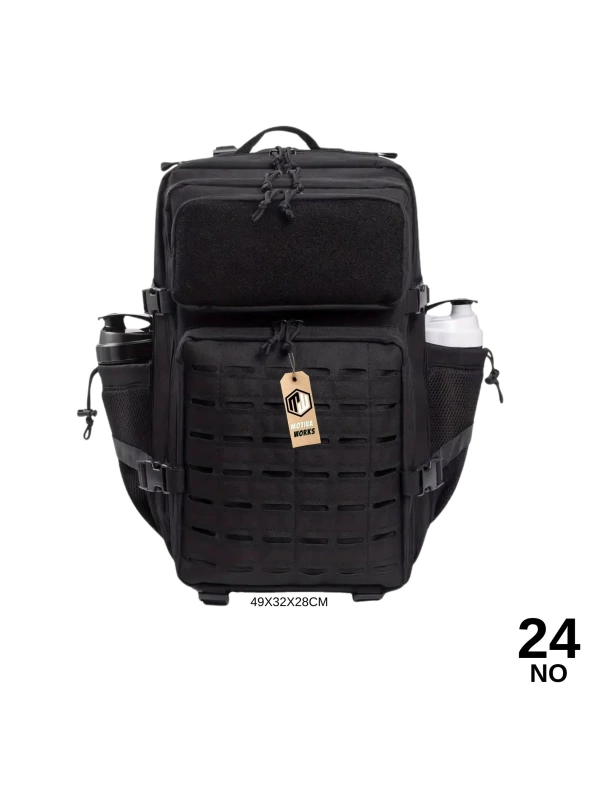 49CM Taktik Siyah Lazer Kesim Outdoor Dağcı Asker Polis Sırt Çantası MW502 NO24