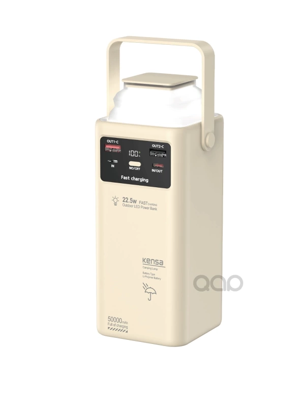 PW113 50000 Mah Pd 22,5w Kendinden Kablolu Hızlı Şarj Power Bank Turbo Hızlı Fener Özellikli Kamp