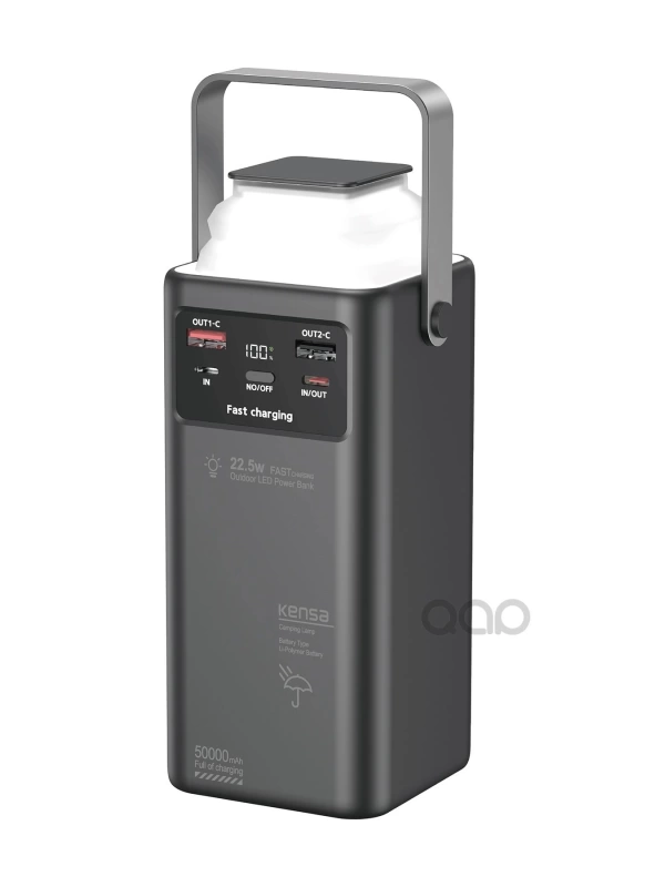 PW113 50000 Mah Pd 22,5w Kendinden Kablolu Hızlı Şarj Power Bank Turbo Hızlı Fener Özellikli Kamp