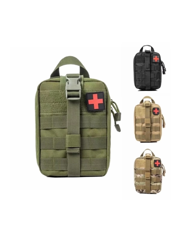 20CM Askeri Taktik Tıbbi Medikal Çanta Haki Yeşil Molle İlk Yardım Çantası