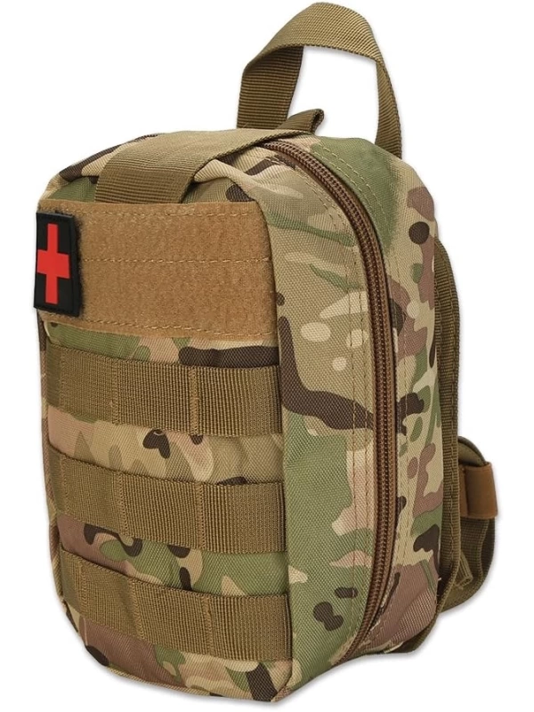 20CM Askeri Taktik Tıbbi Medikal Çanta Multicam Kamuflaj Molle İlk Yardım Çantası No13