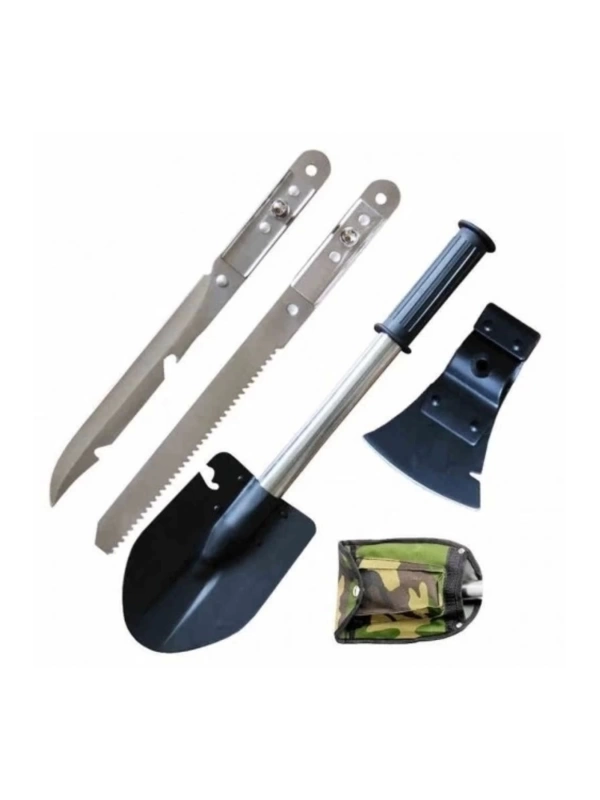 Kamp Asker Outdoor Modüler Kürek Balta Testere Bıçak Takımı 4 Lü Set