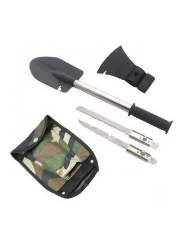Kamp Asker Outdoor Modüler Kürek Balta Testere Bıçak Takımı 4 Lü Set