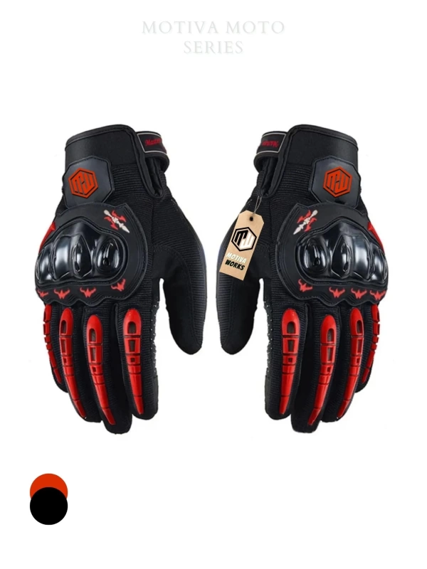 Motiva Works Sword Kırmızı Motosiklet Eldiveni Dokunmatik M313R
