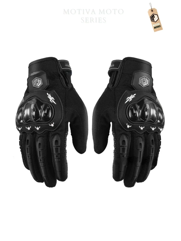 Motiva Works Sword Black Motorcycle Glove Touch M313B
