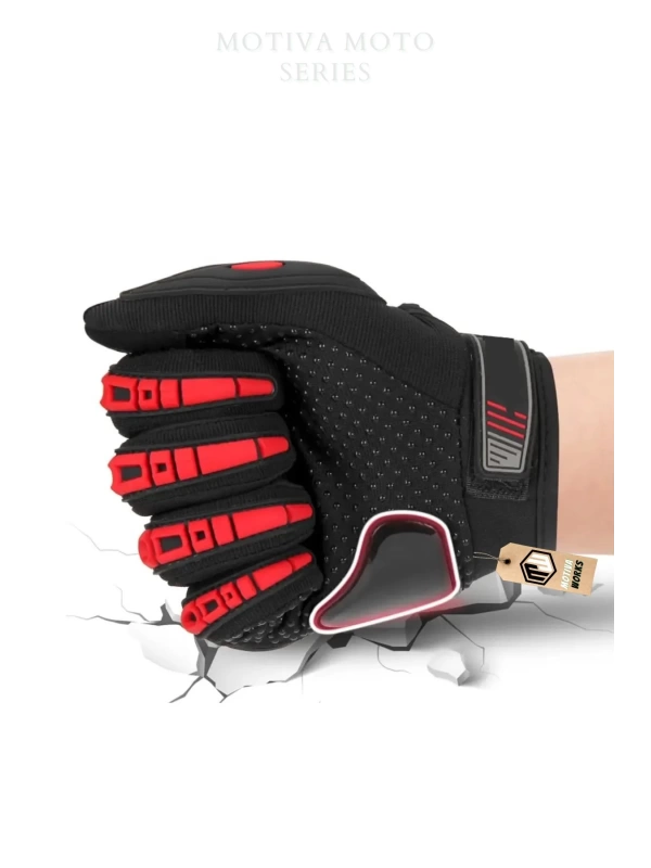 Motiva Works Sword Black Motorcycle Glove Touch M313B