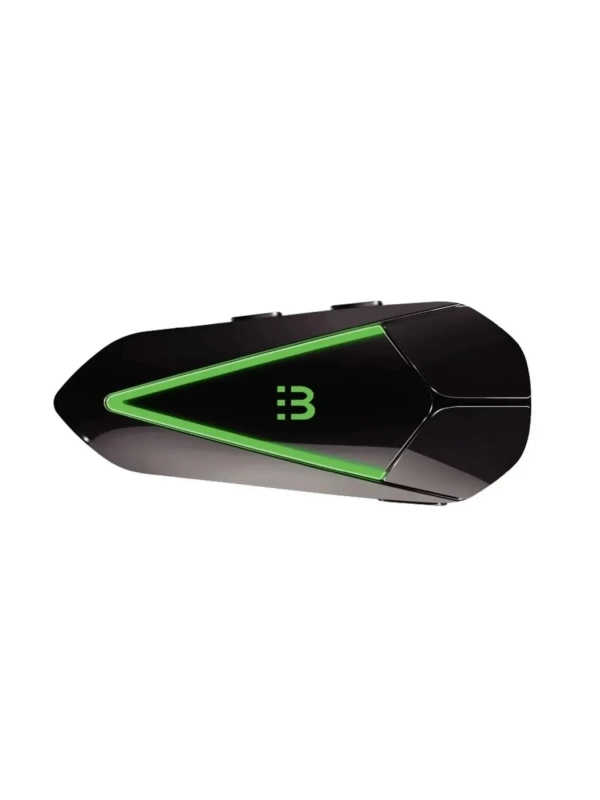 C60 2X Motosiklet Kask Interkom Kulaklık RGB Işıklı Bluetooth 5.3 Çift Telefon Bağlantı Kask Kulaklığı Siyah