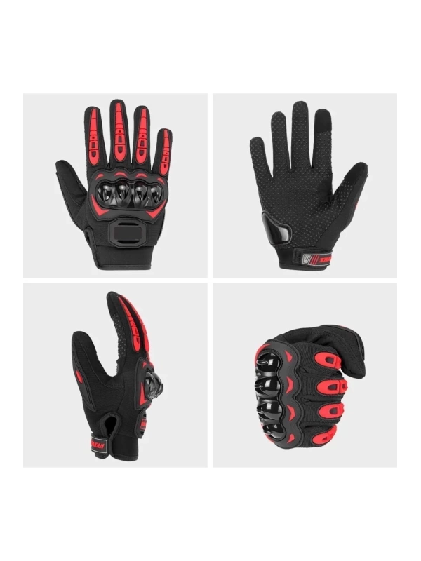 Motosiklet eldiveni motorcu eldiveni korumalı dokunmatik özellik unisex motorsiklet eldiveni
