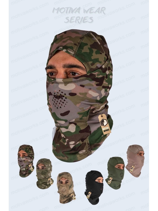 Motosiklet Outdoor Taktik Askeri Boyunluk Maske Balaklava Kamuflaj Multicam