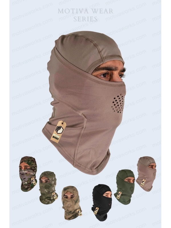 Motosiklet Outdoor Taktik Askeri Boyunluk Maske Balaklava Tan