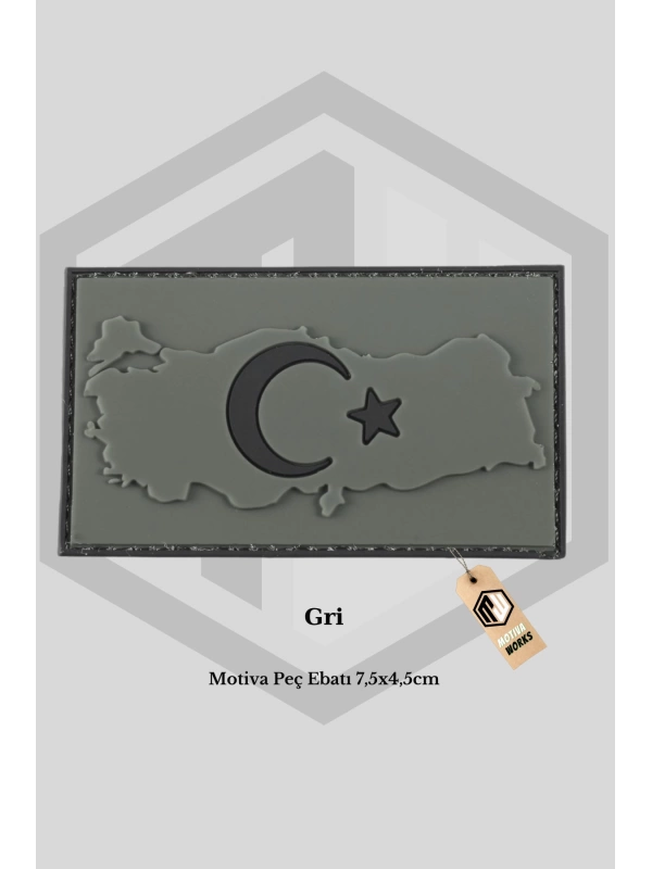 Peç Bayrak Cırtlı Türk Bayrak Haritalı Model 7,5x4,5cm
