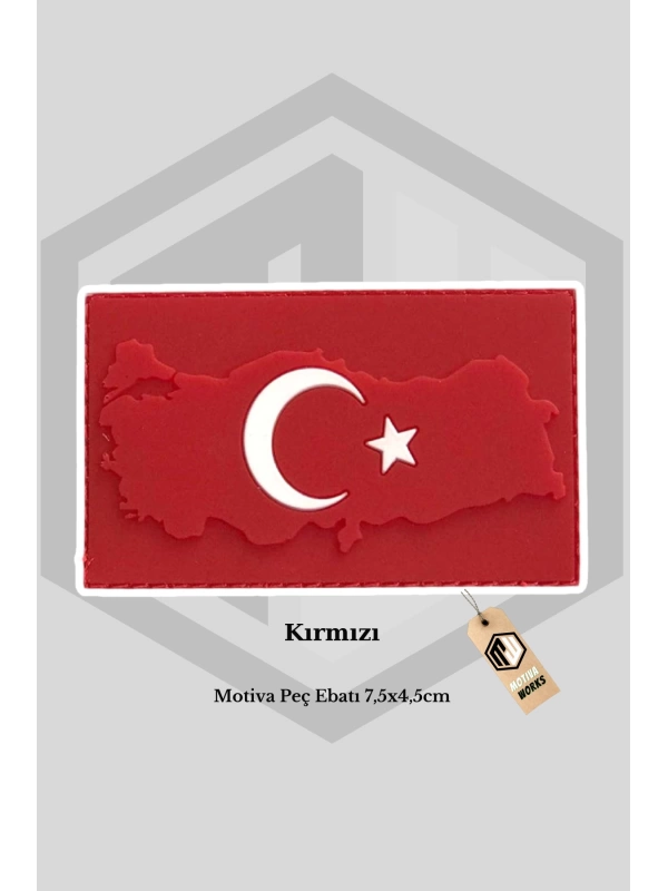 Peç Bayrak Cırtlı Türk Bayrak Haritalı Model 7,5x4,5cm