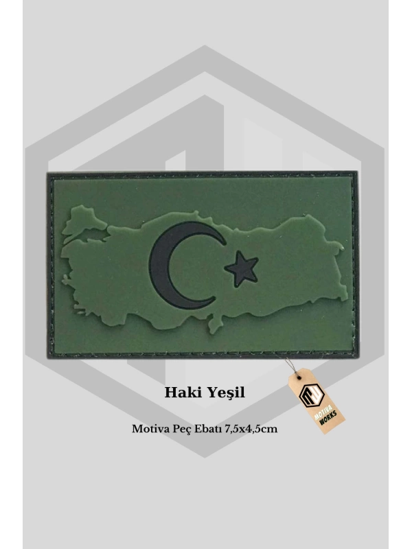 Peç Bayrak Cırtlı Türk Bayrak Haritalı Model 7,5x4,5cm