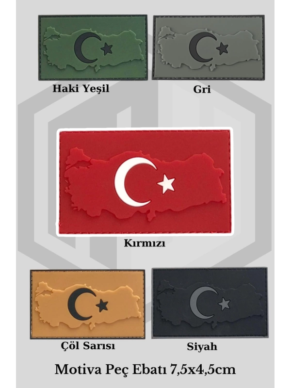 Peç Bayrak Cırtlı Türk Bayrak Haritalı Model 7,5x4,5cm