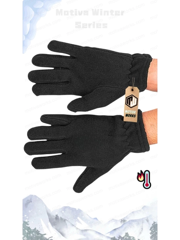 Polar Eldiven Siyah Motosiklet Outdoor Bisiklet Balıkçı Asker Polis Polar Eldiveni