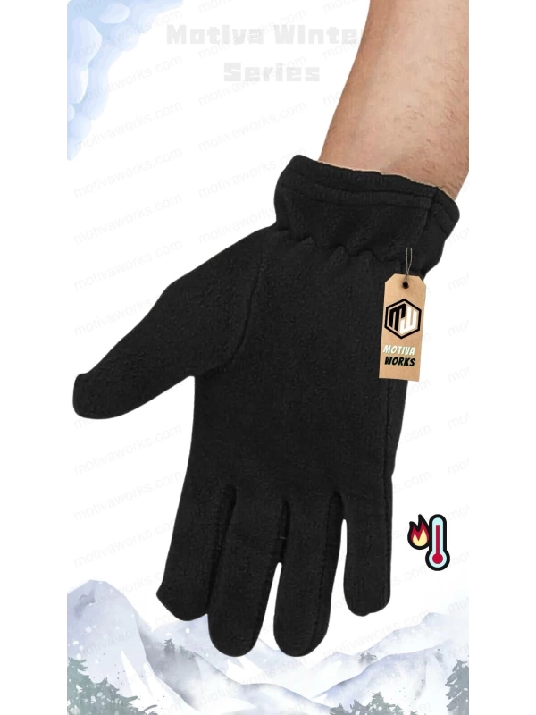 Polar Eldiven Siyah Motosiklet Outdoor Bisiklet Balıkçı Asker Polis Polar Eldiveni
