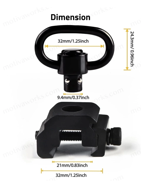 QD Metal Askı Kayış Adaptör ve 22mm Bağlantı Seti