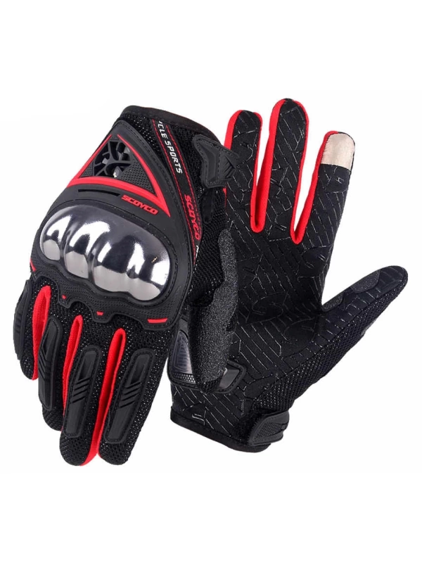 Scoyco MC44 Yazlık Korumalı Motosiklet Eldiveni Kırmızı