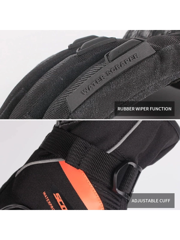 Scoyco MC83 WaterProof Kışlık Motosiklet Eldiveni Silecekli (Beyaz)