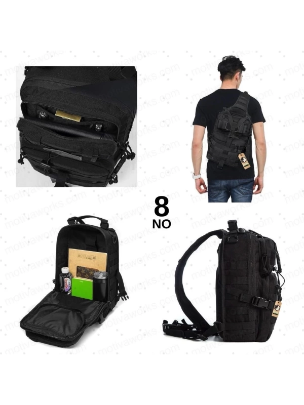 35CM Siyah 20 LT Taktik Omuz Çantası 14inc NO8