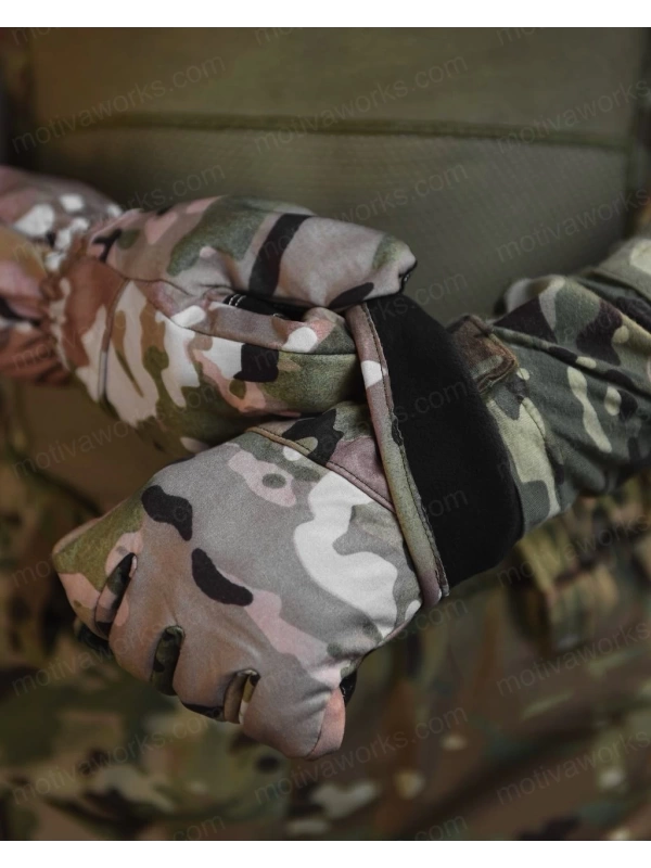 Su Geçirmez Softshell Multicam Motosiklet Taktik Askeri Spor Kışlık Kar Balıkçı Eldiveni