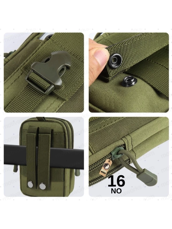 18CM Taktik Modüler Mini Haki Yeşil Göğüs Telefon Molle Çantası NO16