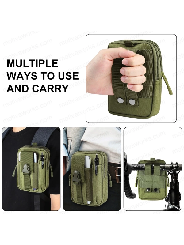 18CM Taktik Modüler Mini Haki Yeşil Göğüs Telefon Molle Çantası NO16