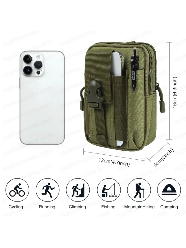 18CM Taktik Modüler Mini Haki Yeşil Göğüs Telefon Molle Çantası NO16