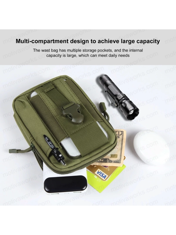 18CM Taktik Modüler Mini Haki Yeşil Göğüs Telefon Molle Çantası NO16