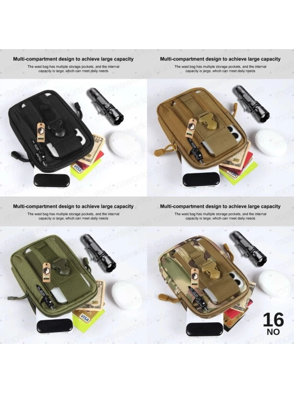 18CM Taktik Modüler Mini Tan Desert Göğüs Telefon Molle Çantası NO16