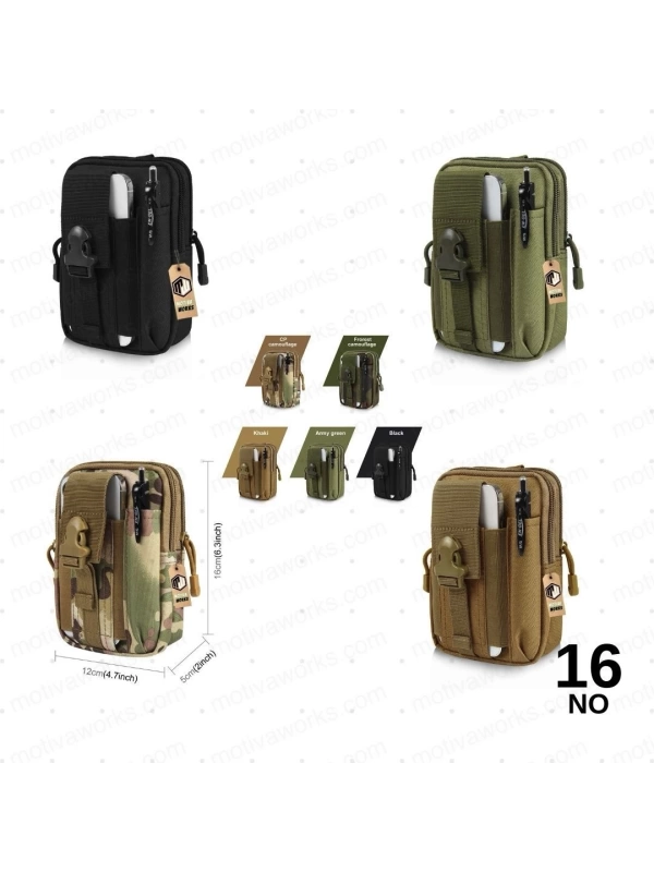 18CM Taktik Modüler Mini Tan Desert Göğüs Telefon Molle Çantası NO16