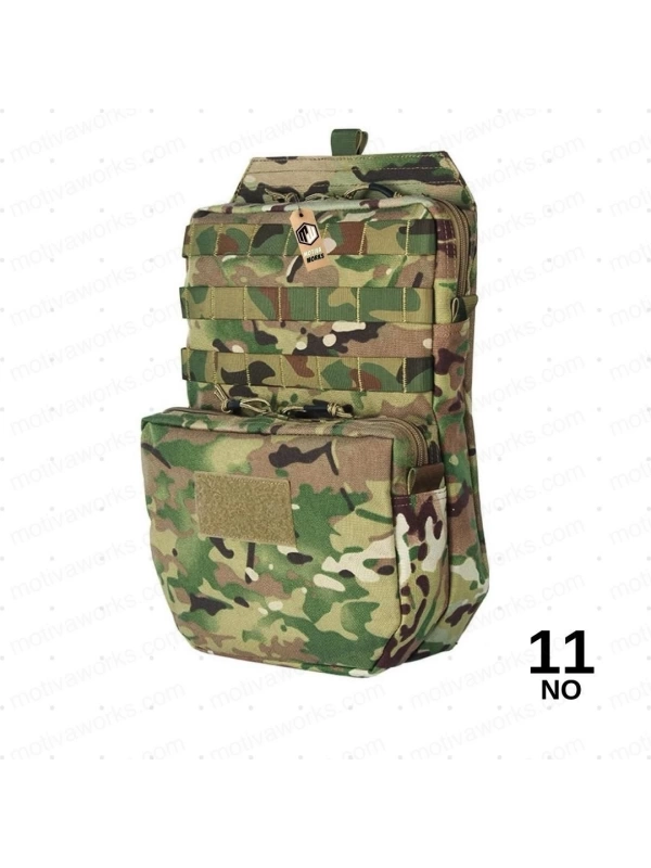 38CM Taktik Multicam Kamuflaj Molle Yelek Montajlı Çanta NO11