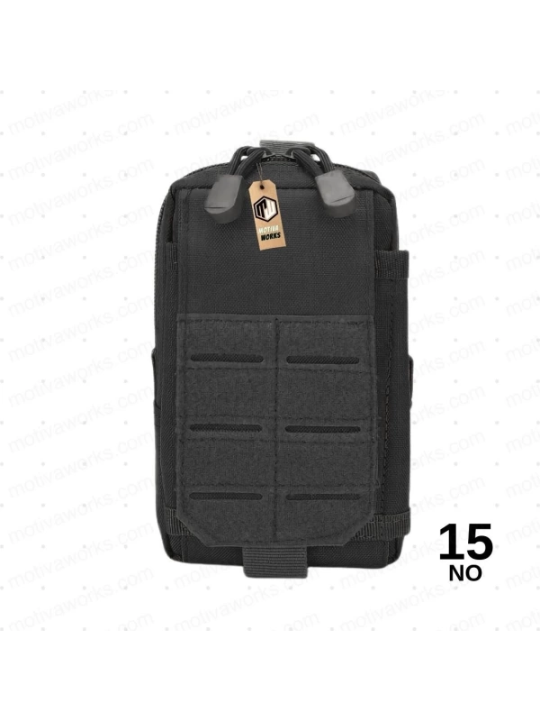 Taktik Outdoor Mini Molle Kemer, Çanta, Gidon Montajlı Çok Amaçlı Çanta Siyah NO15