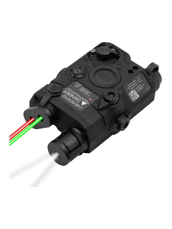 Taktik Peq-15 Pil Kılıfı Kutusu Kırmızı Nişangah Beyaz Led El Feneri Airsoft Paintball