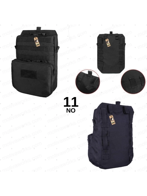 38CM Taktik Siyah Molle Yelek Montajlı Çanta NO11