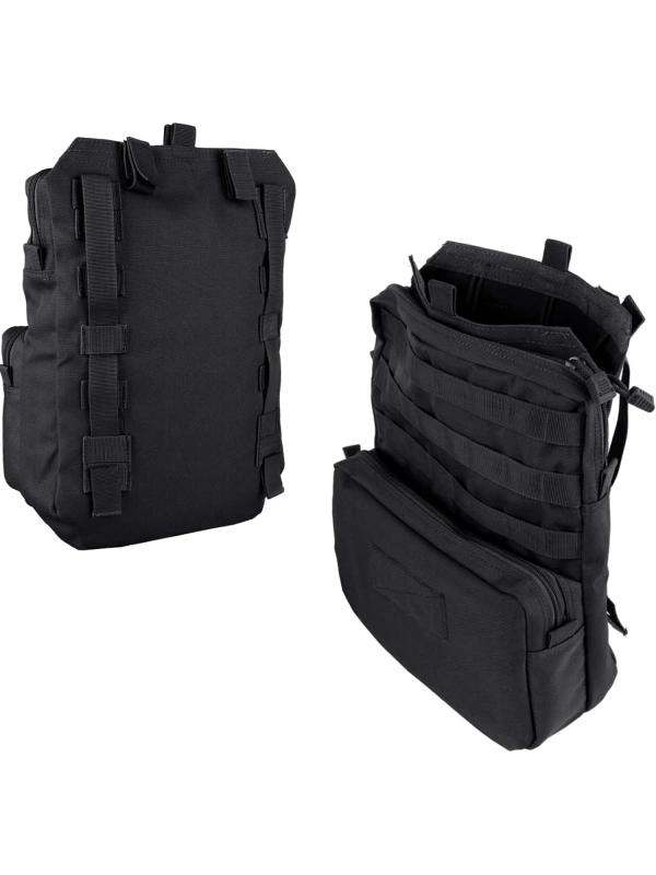 38CM Taktik Siyah Molle Yelek Montajlı Çanta NO11