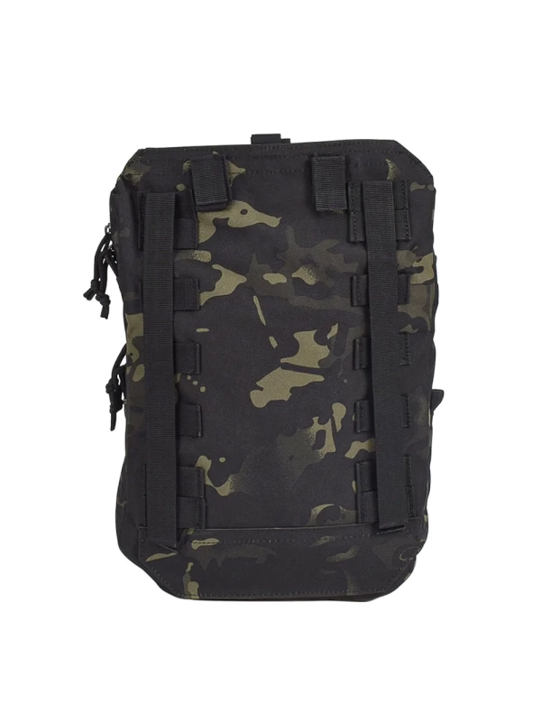 38CM Taktik Siyah Multicam Kamuflaj Molle Yelek Montajlı Çanta