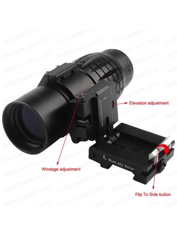 Taktikal 3x Dürbün Yakınlaştırıcı Magnifier Yana Yatan